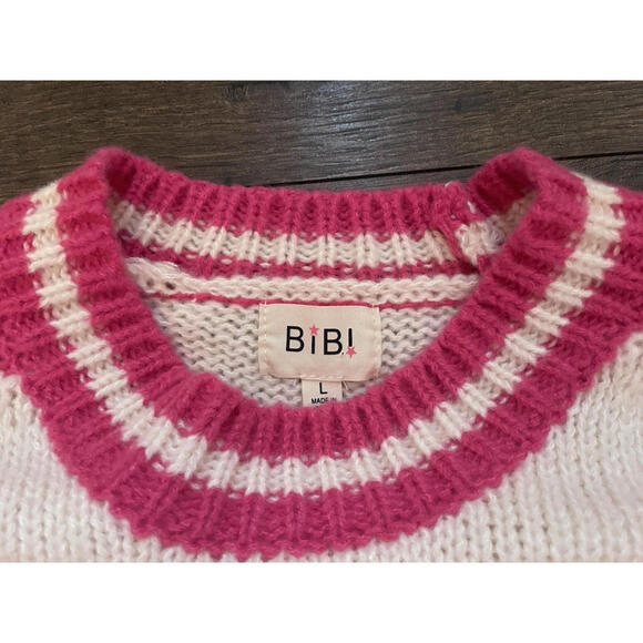 BiBi Crochet Flower Patch Sweater Large - Picture 6 of 8